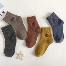 5Pairs/Lot Cartoon Stripe Kids Socks Casual Baby Girls Boys Cotton Spring Autumn