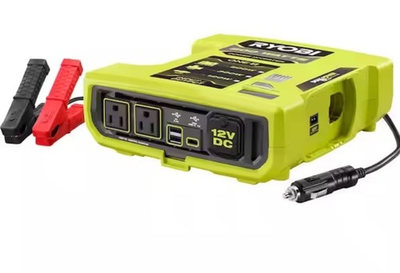 #ad RYOBI ONE 18V 800 Watt Max 12V Automotive Power Inverter with Dual USB Ports $89.99