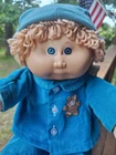 Absolutely Perfect Vintage Cabbage Patch Boy In Vintage Bear Outfit