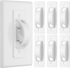 Bates Light Switch Guard - 6 Pack White Toggle Switch Covers, Child Proof Light