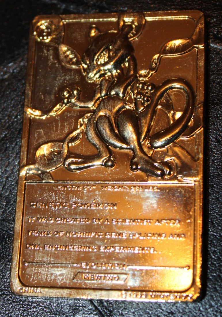 A POKEMON MEWTWO ~ 23K GOLD PLATED ~ CARD # 150 - 1999 - 54 grams - Nintendo | eBay A POKEMON MEWTWO ~ 23K GOLD PLATED ~ CARD # 150 - 1999 - 54 grams - Nintendo | eBay