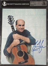 JAMES TAYLOR SIGNED BECKETT ENCAPSULATED 8X10 PHOTO BAS COA AUTOGRAPH