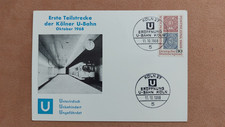 Bund BRD 11.10.1968 Er&ouml;ffnung Teilstrecke K&ouml;ln U-Bahn Fahrt Sonderkarte SST