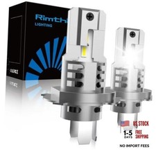 Pack of 2 H4 Bulbs 9003/HB2 Fog Light - 6000K Cool White - Plug and Play IP67