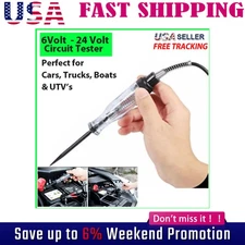 Test Light Car Circuit Tester Probe 24V 12V 6V DC Voltage Continuity Tester US