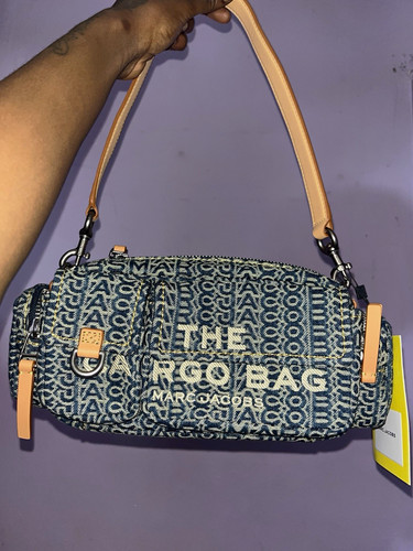 Marc Jacobs The Cargo Monogram Denim Shoulder Bag