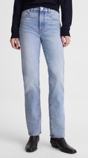 MADEWELL SIZE 25 The Longline Straight Jean in Raebrook wash