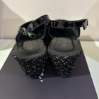 SESTO MEUCCI BLACK PATENT LEATHER SLINGBACK WEDGE SANDALS MADE IN ITALY SZ.5 M — photo 10