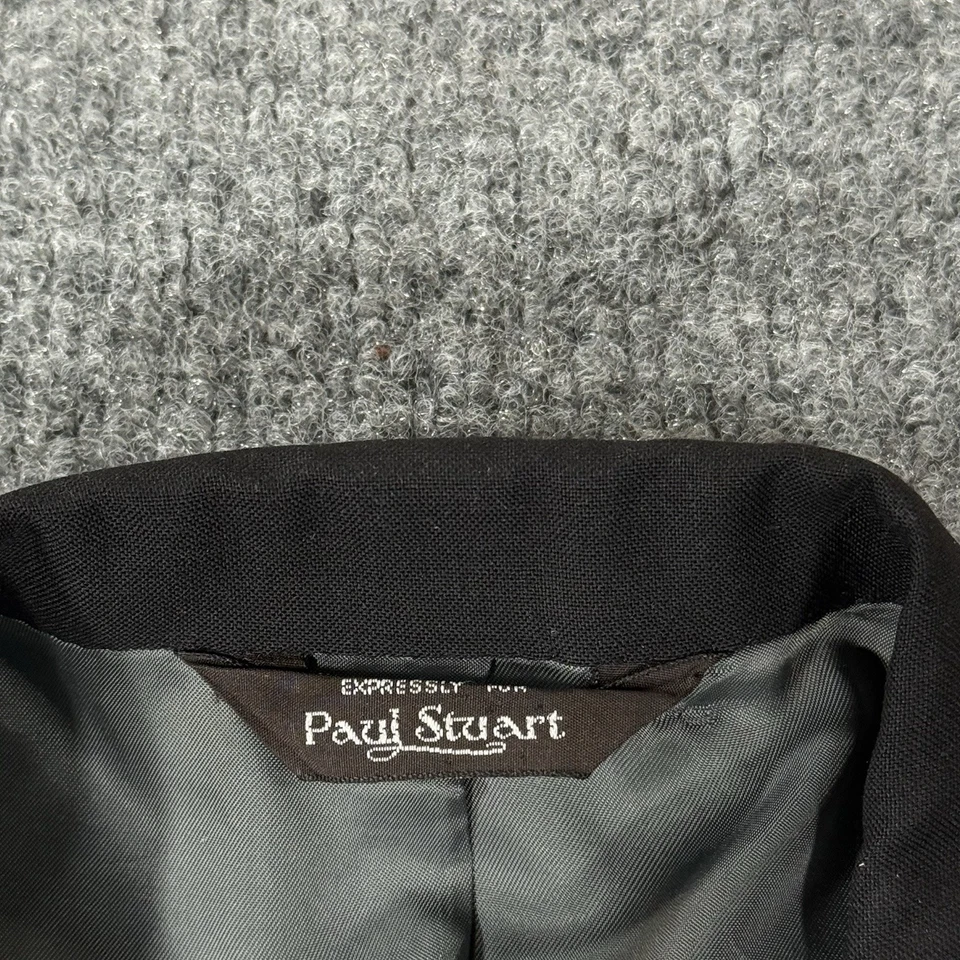 Traje PAUL STUART Para Hombre 42 Regular Negro 2 Botones Chaqueta y Pantalones Lana 42R Foto 3 de 4