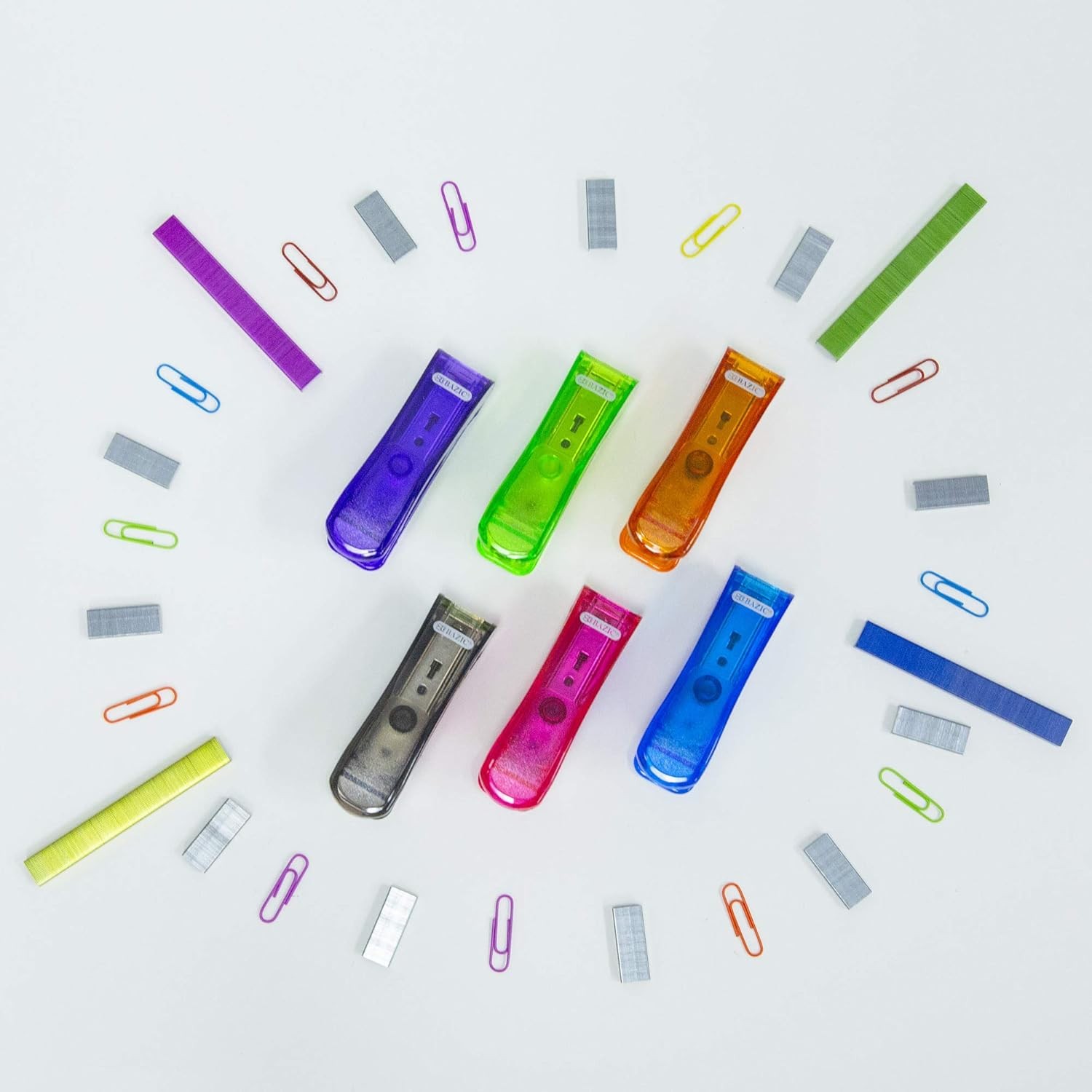 BAZIC Staples Standard (26/6) Metallic 1-Pack, Bright Colors (3000-count) 