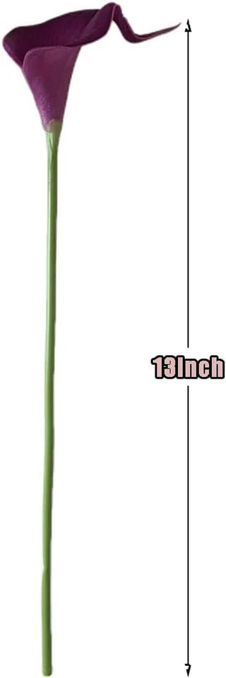 10Pcs Calla Lily Lataex Real Touch Flower Bridal Wedding Bouquet for Wedding Gar - Image 2 of 4