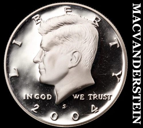 2004-S Silver Kennedy Half Dollar-Choice Gem Proof Lustrous No Reserve #i2710