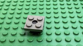 LEGO Old Dk Gray Magnet Holder Plate 2x2 Bottom w/Hole & Magnet 6969 6980 #30159