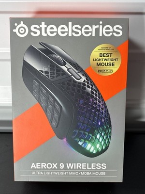 SteelSeries Aerox 9 Wireless-RGB Gaming Mouse 18K DPI TrueMove Air Optical