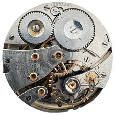 Antique 16s 1903 Waltham 17 Jewel Hunter Pocket Watch Movement Riverside USA