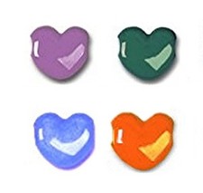 Heart Shaped Ceramic Beads 12mm Choose Green or Blue 25 pcs Spacer Beads