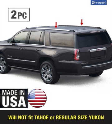 TYGER For 2015-2020 Chevy Suburban/GMC Yukon XL Roof Rack Body Molding Trim 2PC