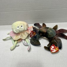 TY Beanie Babies "CLAUDE" El Cangrejo y "GOOCHY" La Jalea