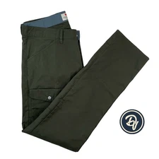 Mens 34 X 34 Fjällräven " Greenland Jeans " G1000 Dark Green Mountain Pants
