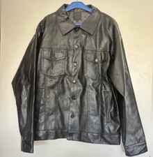 Herren Jacke Hemdjacke Leder Optik Mennace Gr. M neu