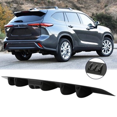 Rear Lip Bumper Diffuser 7 Fins Spoiler Splitter Body Kit For Toyota Highlander