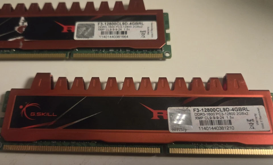 12 GB G. Skill Ripjaws DDR3-1600 (3x4GB MEMORY CARDS) - Image 3 of 4