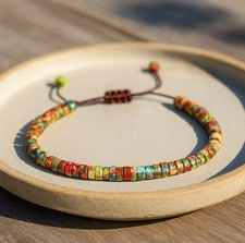 Natural Galaxy Sea Sediment Jasper Bracelet Minimalist Women Energy Jewelry