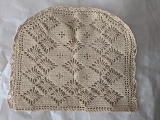 Vintage Hand Crocheted Tea Cosy Ecru Cotton