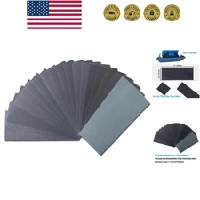 Sandpaper Variety Pack, 20PCS Sand Paper Assorted for Wood Metal Sanding, Wet...