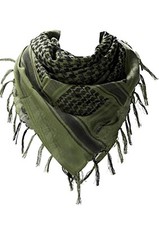 Shemagh Arab Keffiyeh Military Tactical Shawl Wrap Scarf Desert Army Scarves GRN