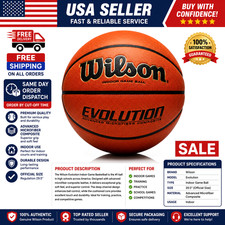 Wilson Evolution Style Basketball 29.5" Official Size Weight Indoor Game...