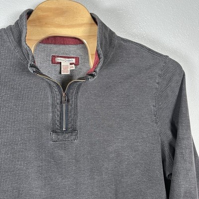 Carbon2Cobalt French Terry 1/4 Quarter Zip XXL Charcoal Gray Sunwashed Pullover