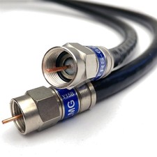 2ft Quad Shield Solid Copper 3GHZ RG-6 Coaxial Cable 75 Ohm DIRECTV Satellite...