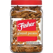 Fisher Snack Glazed Pecans, Made with Whole Mammoth Candied Pecans, (24 Ounces).