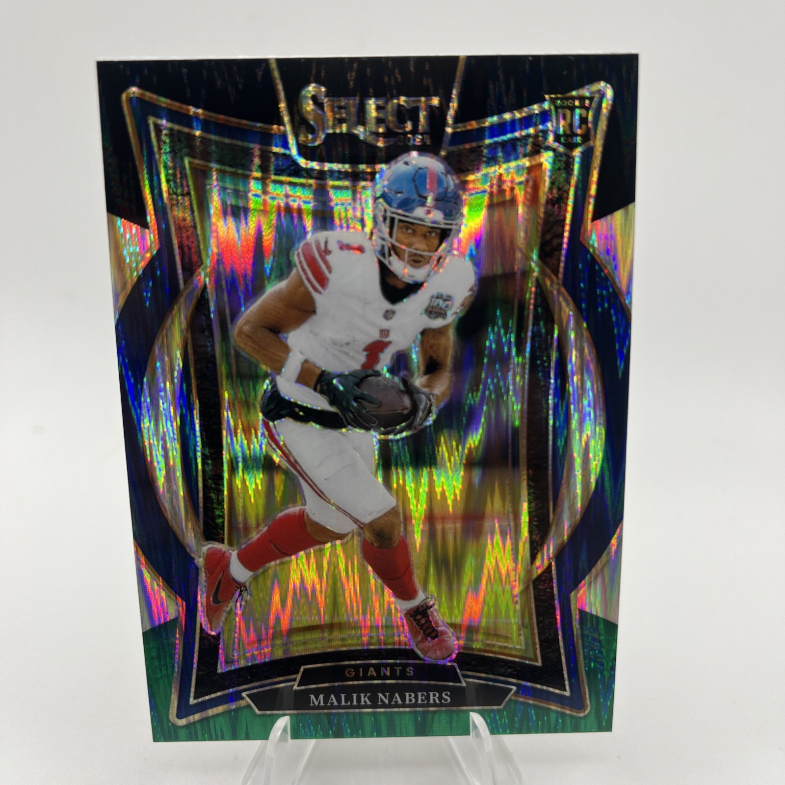 2024 Select Malik Nabers Concourse Black And Green Shock Giants Rookie