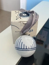 VINTAGE ROYAL COPENHAGEN BLUE FLUTED MEGAORNAMENT WITH RIBBON