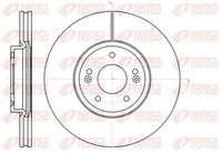 2X Remsa Bremsscheibe 61102.10 FüR Hyundai FÉ Sorento DMA KIA DM XM SM Santa CM