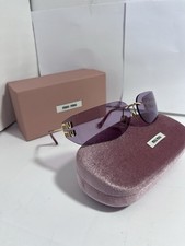 Miu Miu Women's Sunglasses SMUA51 Gold Frame 75-14-110mm