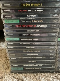 x84 PS1 Video Game Lot! Untested - Some Complete - Metal Gear Army Men NBA Qbert
