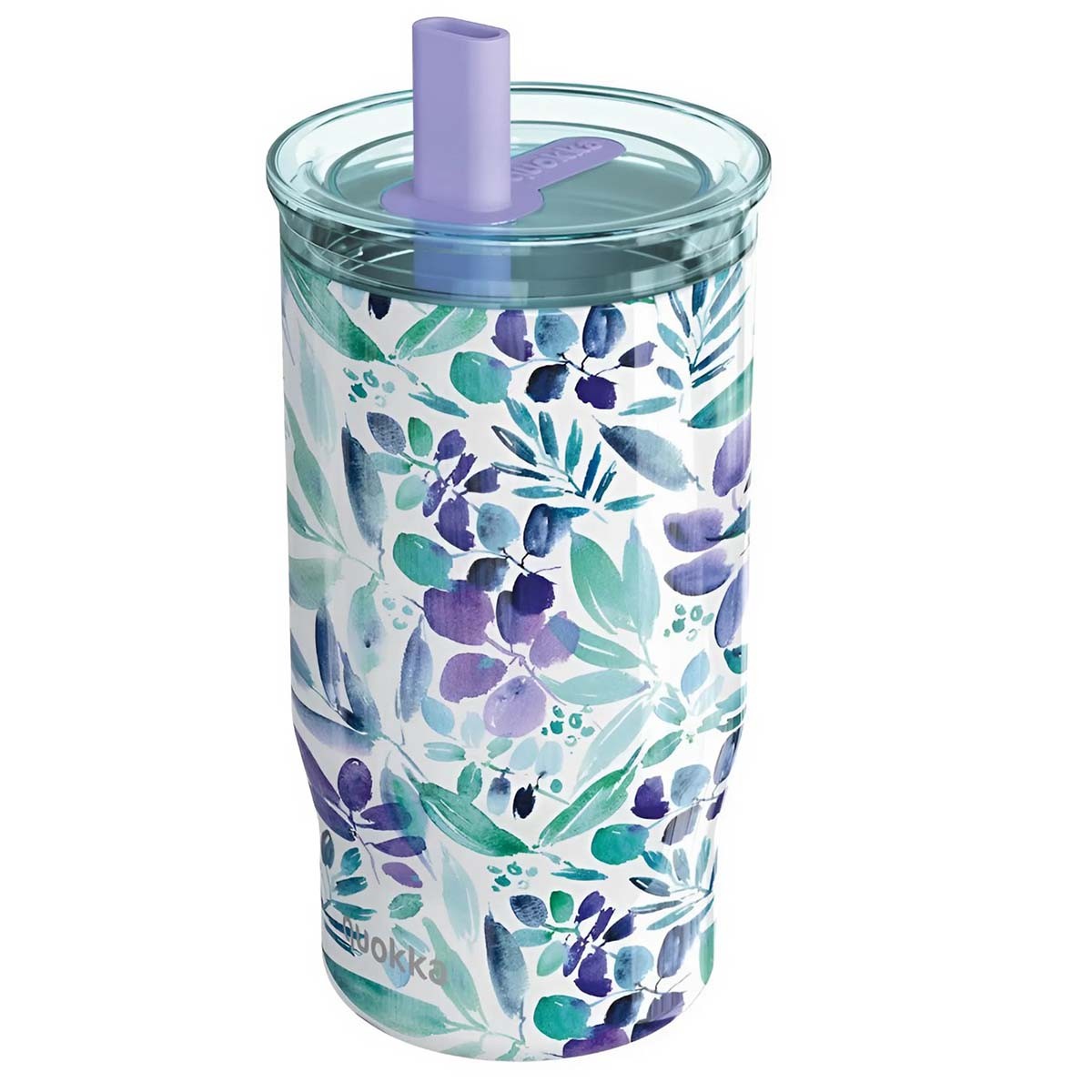 Gourde isotherme 720ml anti-fuite Quokka Mist violette avec paille