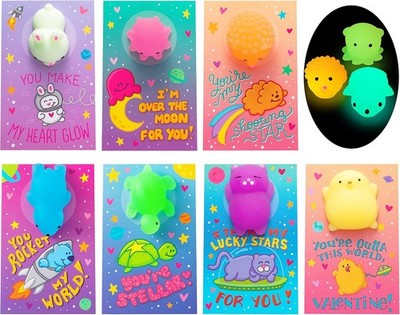 JOYIN 28 Pack  Cards with Cute Kawaii Mochi Squishy Toy to Squeeze/Fast Delivery