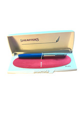 70s Blue Sheaffer 440 Fountain Pen FINE Inlai...