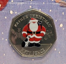 2017 GIBRALTAR Father Christmas 50p Coin Card Only 8,500 Minted SANTA 🧑‍🎄