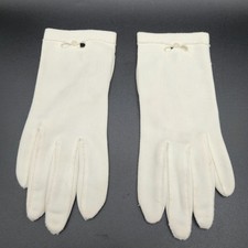 Vintage White Dress Gloves Womens Small 3x8 Stretch Formal Church Costume