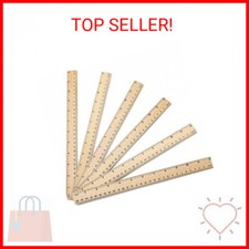 60 Pack Wooden Ruler 12 Inch Rulers Bulk Wood Measuring Ruler Office Ruler 2 Sca