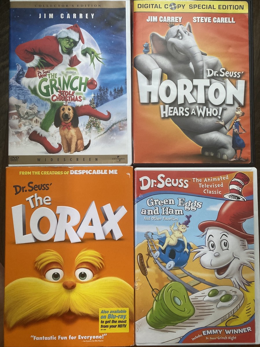 Dr Seuss DVD lot 4 movies, The Lorax, Horton Hears A Who, Green
