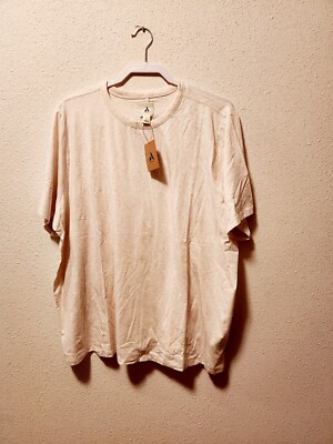 Amazon Essentials Women's Crew Neck Short Sleeve Cotton T-Shirt~Sz 3X~Oatmeal