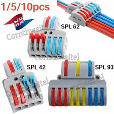 1-10x Electrical Wire Connector Conductor Terminal Block Cable Splitter 2 In 4/6