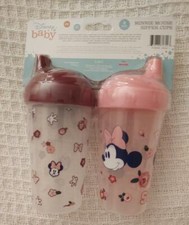 Disney Baby Minnie Mouse Sipper Cups Light and Dark Pink 10 oz NEW
