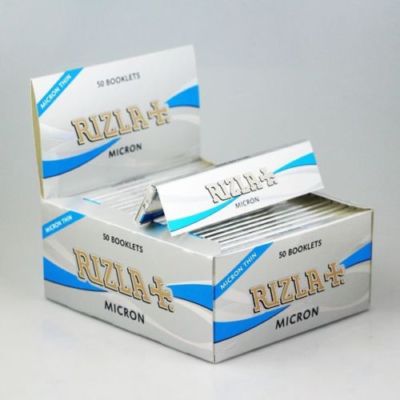 how many microns is cigarette smoke Rizla Silver Micron Thin Kingsize Slim Cigarette Smoking Rolling Papers